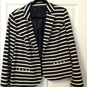Navy & White Stripe! Size 18 Jersey Knit & Lined.